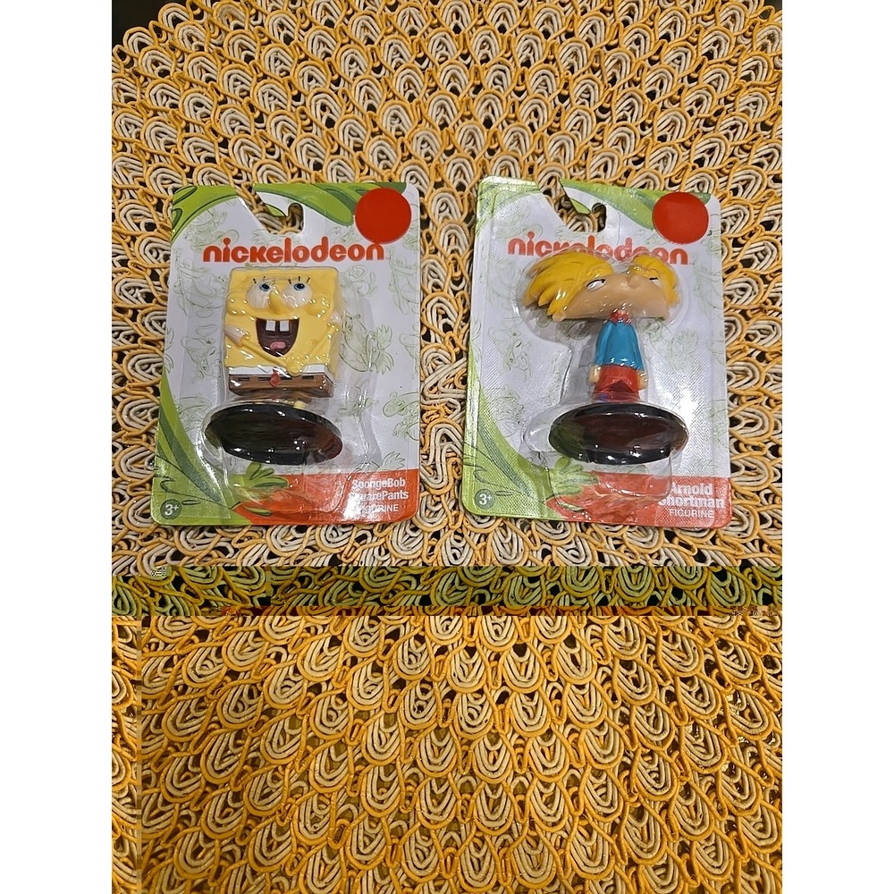 Nickelodeon SpongeBob SquarePants & ARNOLD SHOTMAN Toy Figurine Set Of 2.